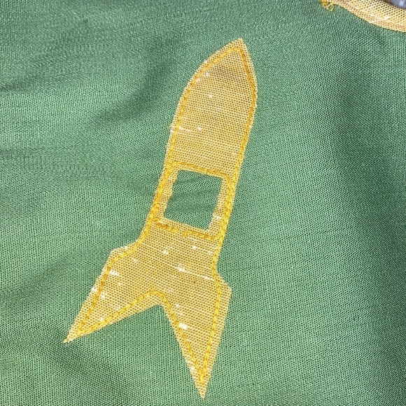 Vintage 60’s vest and short set with rocketship 12m - Picture 2 of 8